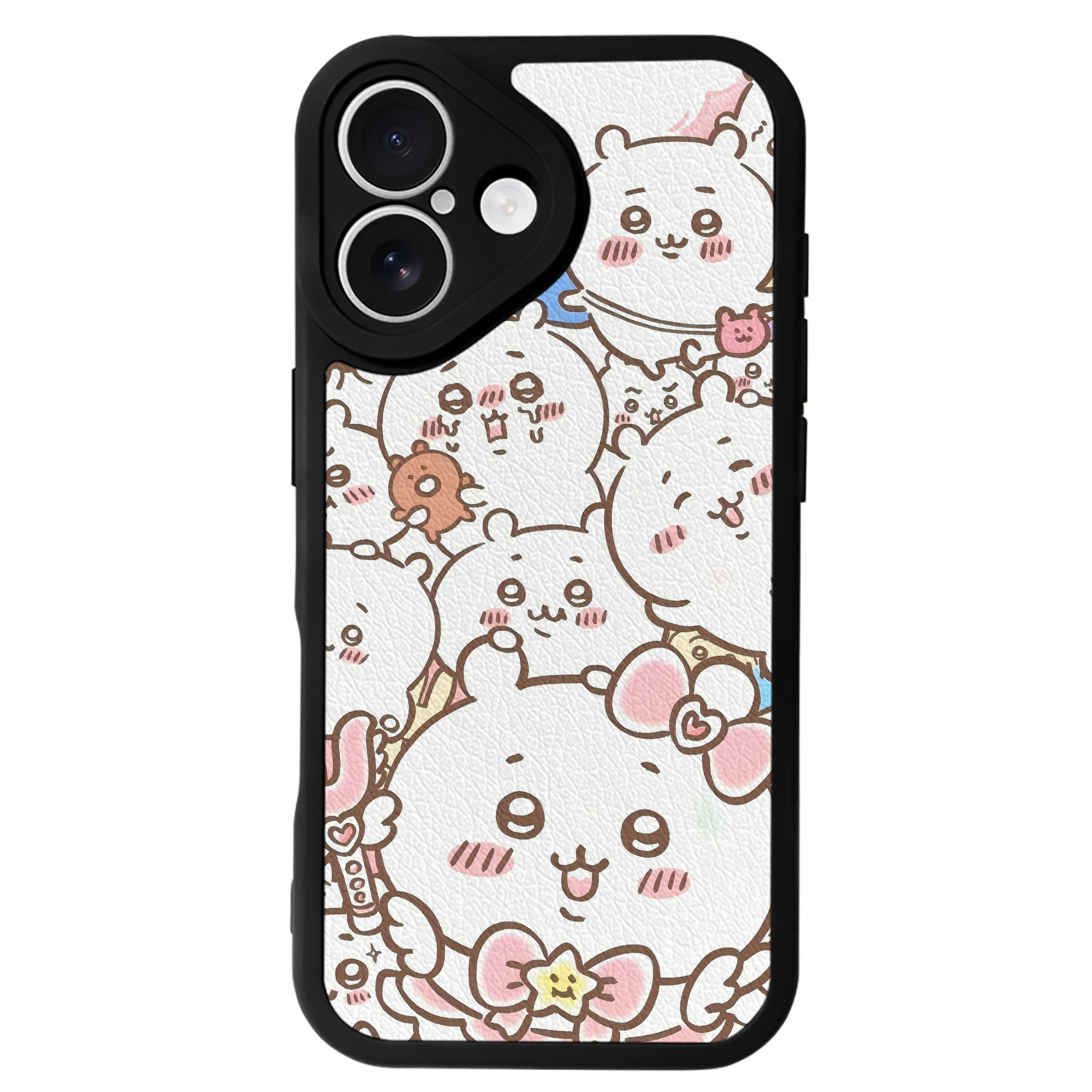 （画像用） ちいかわ Chii-kawa 【iPhone 16シリーズ対応】シリコンスマホケース（レザー調） 材質：シリコン